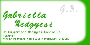 gabriella medgyesi business card